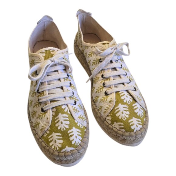 Ochre ANTHROPOLOGIE SZ Blockprint Dapohne Jute Sneaker sz 39/ 8.5 - Picture 7 of 11